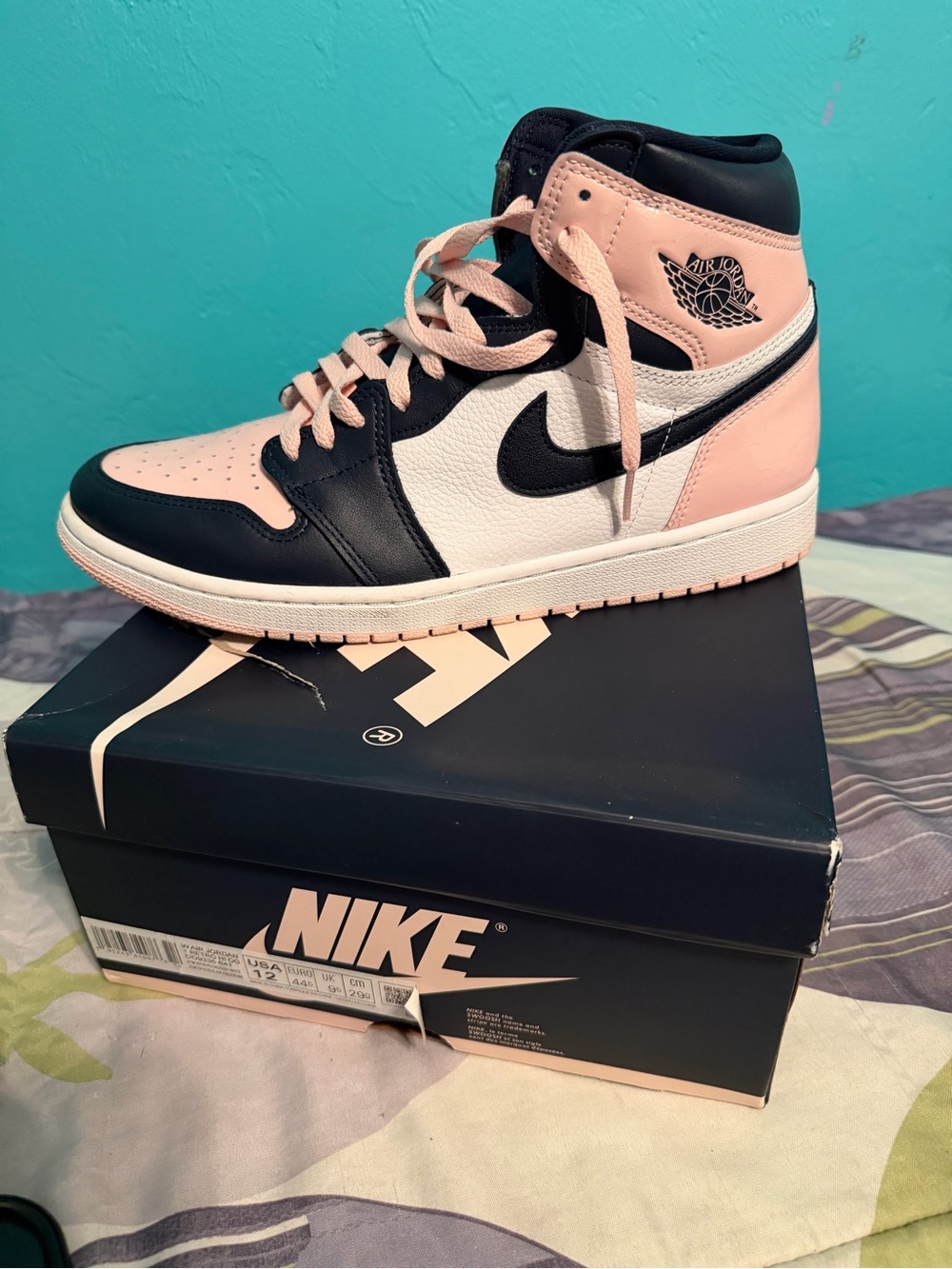 Bubble Gum Jordan 1s Size 12 women